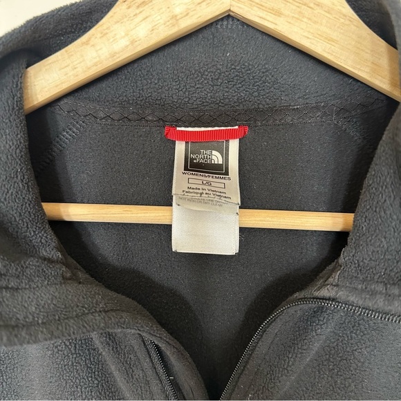 Women’s Light Weight Long Sleeve Fleece North Face Half Zip Jacket Black Large - Picture 6 of 6